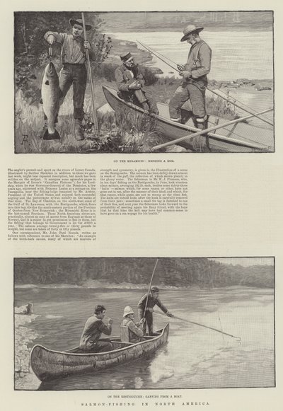 Laxfiske i Nordamerika av Amedee Forestier