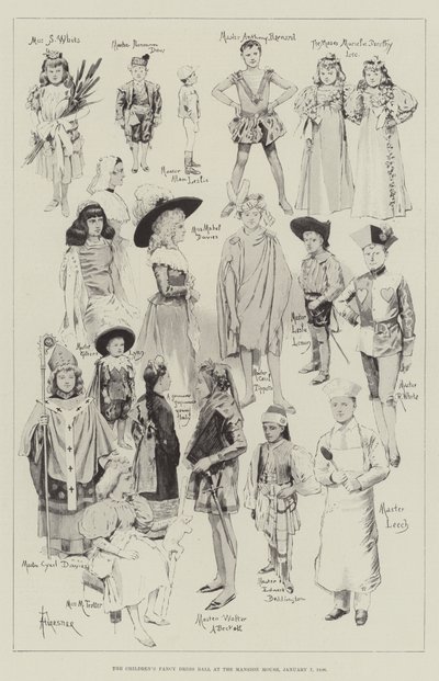 Barnens finklänningsbal i Mansion House, 7 januari 1896 av Amedee Forestier