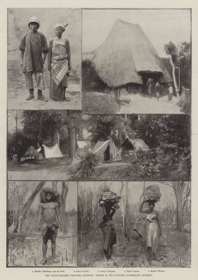 Frågan om gränsen mellan Lagos och Dahomey, scener i det omtvistade baklandsdistriktet av Amedee Forestier