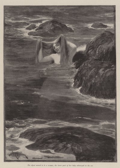 The Mermaid of Lighthouse Point, av Bret Harte av Amedee Forestier