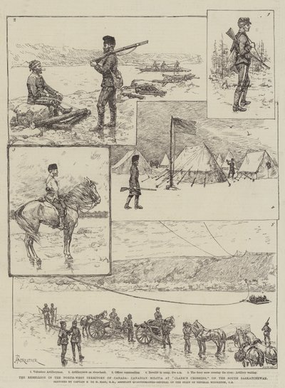 Upproret i Kanadas nordvästra territorium, kanadensisk milis vid Clark