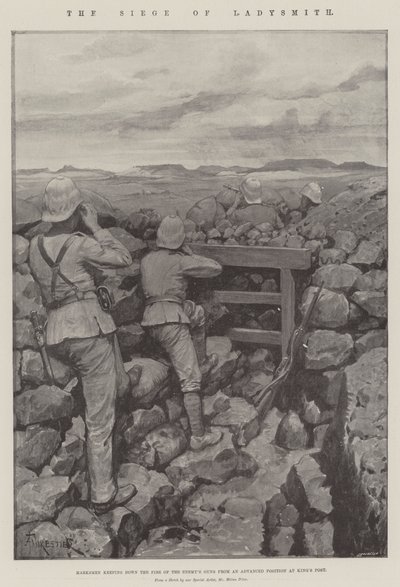 Belägringen av Ladysmith litho av Amedee Forestier