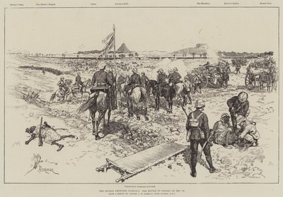 Soudan Frontier Conflict, slaget vid Ginnis, den 30 december av Amedee Forestier