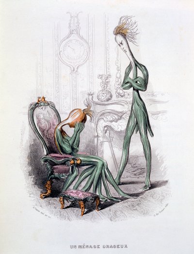 Ett stormigt hushåll, illustration från 