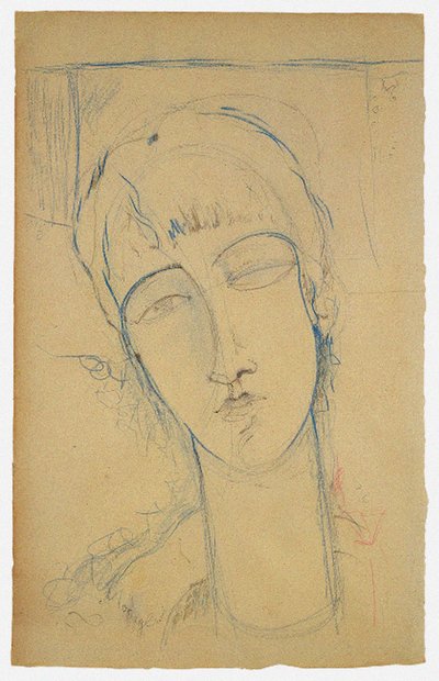 Anna Akhmatova Porträtt av en röd kvinna, 1915 av Amedeo Modigliani