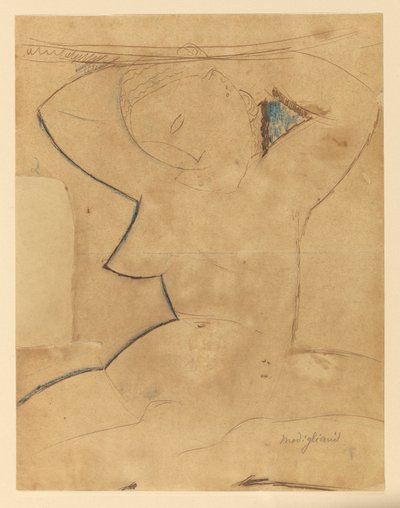 Caryatide au Sein Pointu (Caryatid med spetsigt bröst) av Amedeo Modigliani