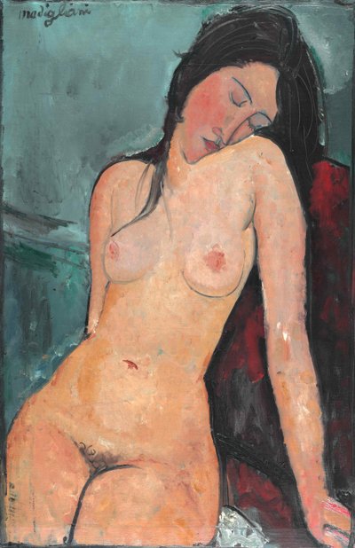 Naken kvinna, c. 1916. av Amedeo Modigliani