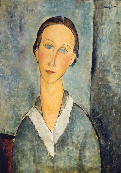 Flicka i en sjömansblus, 1918 av Amedeo Modigliani
