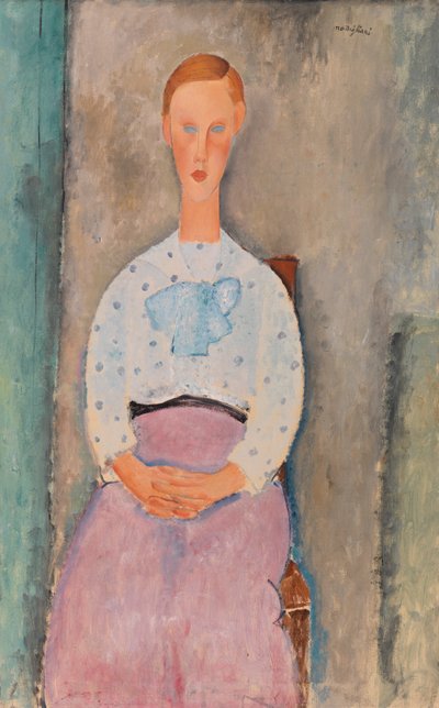 Flickan med den prickiga blusen av Amedeo Modigliani