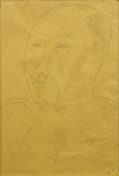 Guillaume Apollinaire som soldat; Guillaume Apollinaire som soldat, av Amedeo Modigliani