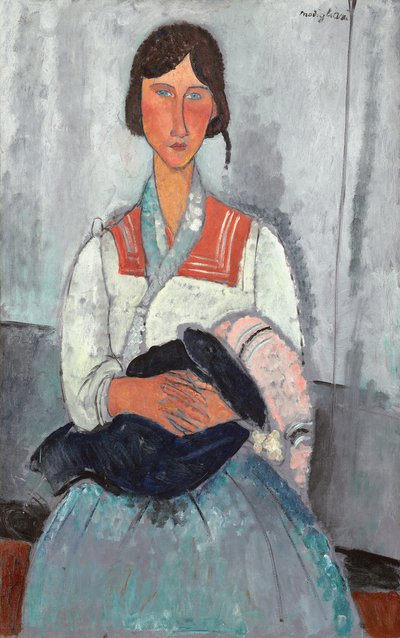 Zigensk kvinna med baby av Amedeo Modigliani