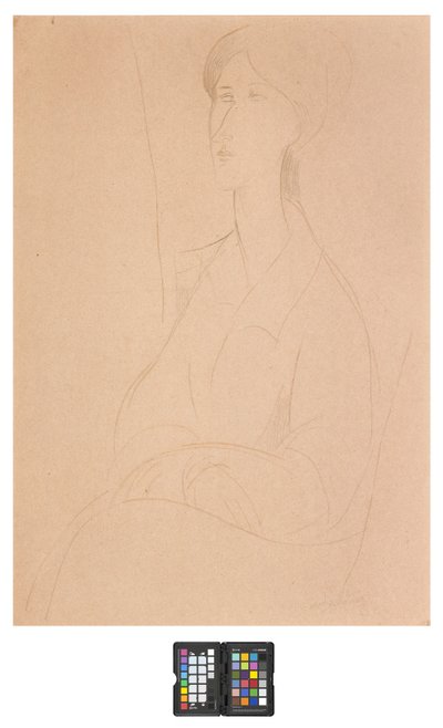 Hanks Zborowska med händerna i knät av Amedeo Modigliani