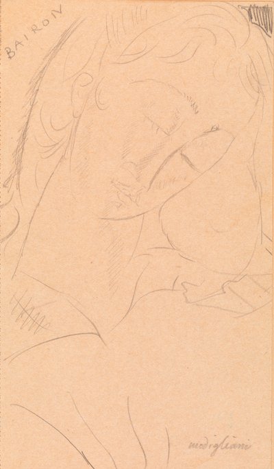 Huvud - Bairon av Amedeo Modigliani