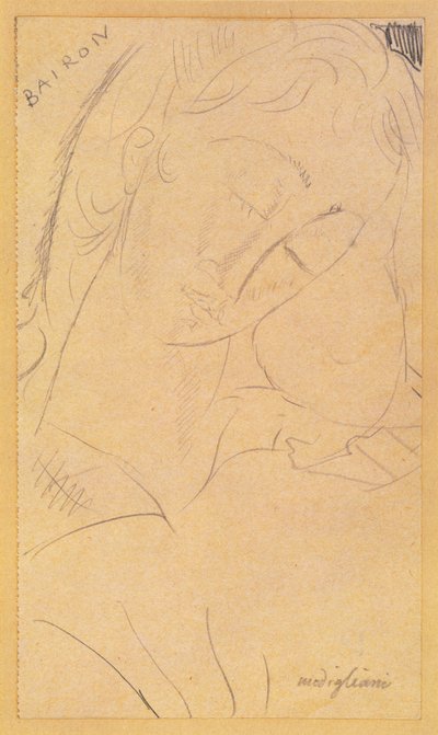 Huvud - Bairon av Amedeo Modigliani