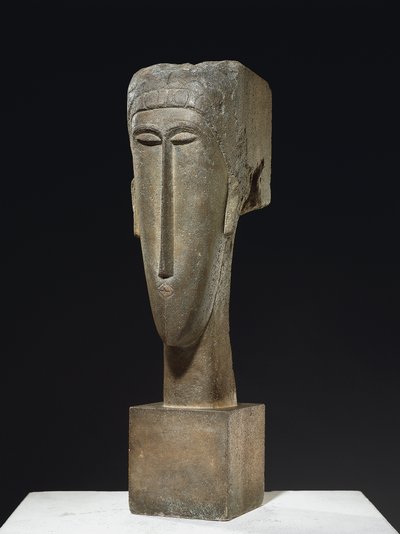 Huvud, ca 1910-12 (kalksten) av Amedeo Modigliani