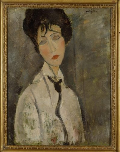 Kvinnan i den svarta slipsen av Amedeo Modigliani
