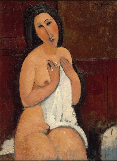 Sittande naken i skjorta, 1917. av Amedeo Modigliani