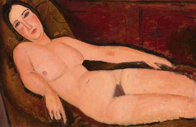 Naken på en divan av Amedeo Modigliani