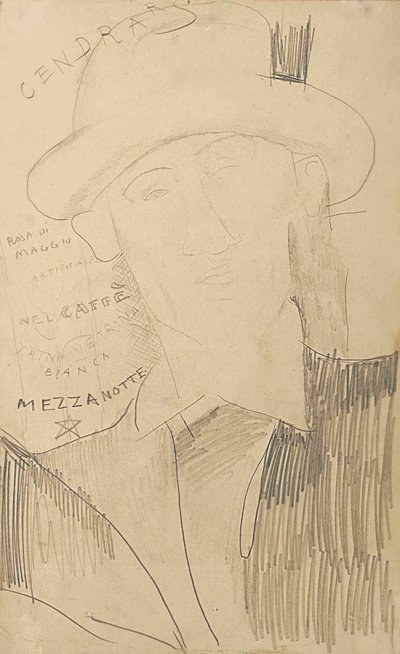 Porträtt av Blaise Cendrars, ca 1916-18 av Amedeo Modigliani