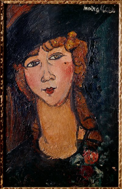 Porträtt av Lolotte-målning av Amedeo Modigliani (1884-1920) 1917 Sön. 0,35x0,55 m Paris, musee national d