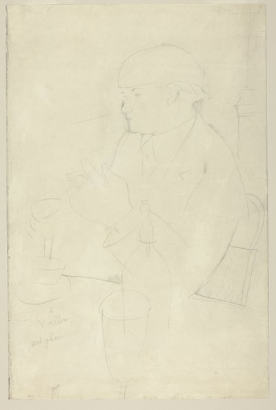 Porträtt av Vallin av Amedeo Modigliani