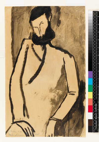 Porträtt av en skäggig man, 1909 av Amedeo Modigliani