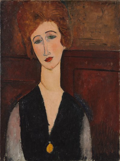 Porträtt av en kvinna av Amedeo Modigliani