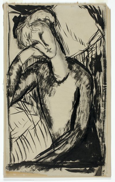 Porträtt av en ung kvinna av Amedeo Modigliani