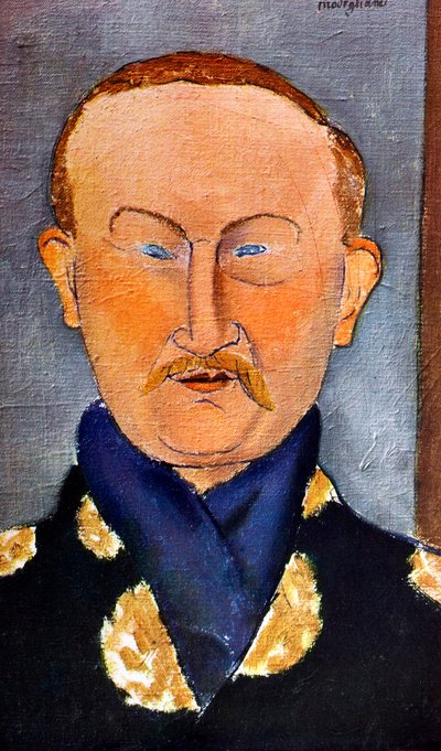 Porträtt av målaren Léon Bakst 1866-1924, 1917 av Amedeo Modigliani