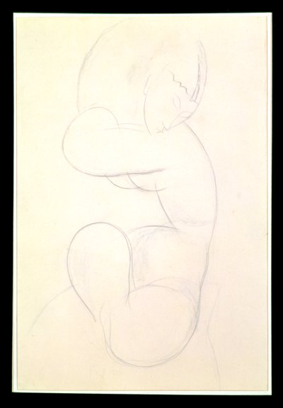 Sittande Kvinna Naken av Amedeo Modigliani
