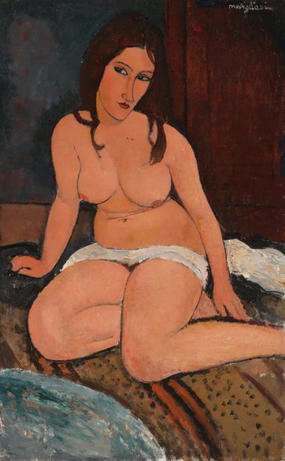 Sittande naken av Amedeo Modigliani