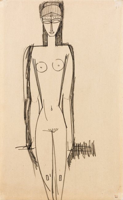 Stående naken; Nu debout, c.1910-1911 av Amedeo Modigliani