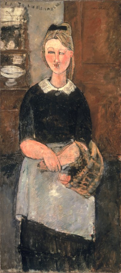 The Pretty Housewife (La Jolie Menagere) 1915 (olja på duk) av Amedeo Modigliani
