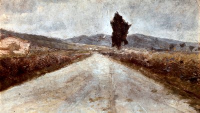 Den toskanska vägen. Målning av Amedeo Modigliani (1884-1920) av Amedeo Modigliani