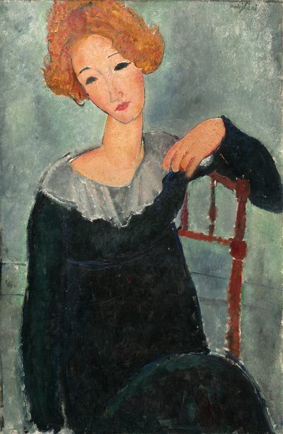 Kvinna med rött hår av Amedeo Modigliani