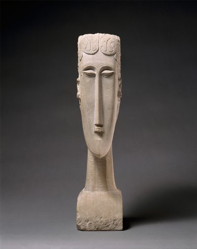 Womans Head, 1912 (kalksten) av Amedeo Modigliani