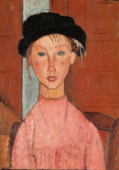 Ung flicka i en basker, 1918 av Amedeo Modigliani