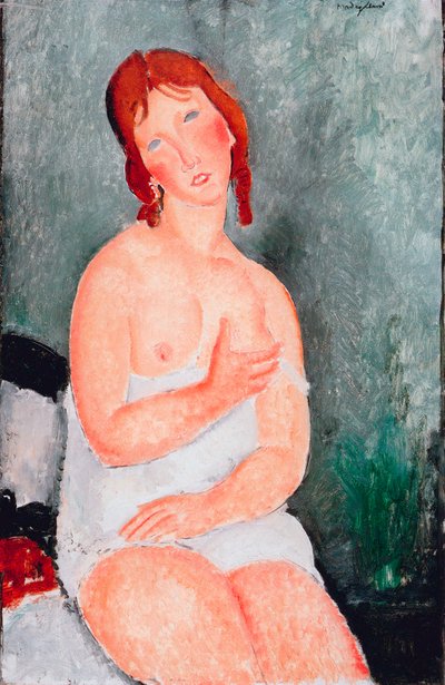 Ung kvinna i skjorta, 1818 av Amedeo Modigliani