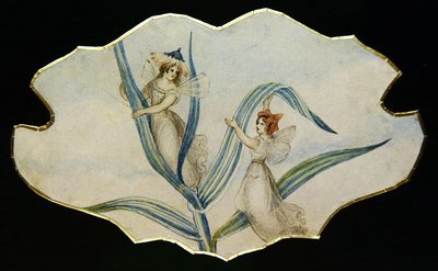Fairy Gossip, ca 1860 (akvarell och penna på papper) av Amelia Jane Murray