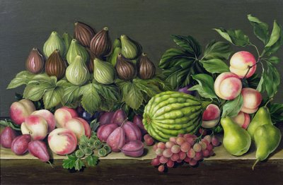 Fikon, melon och krusbär, 1998 av Amelia Kleiser