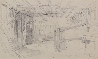 Inside a Stall, c.1810 (penna) av Amelia Long