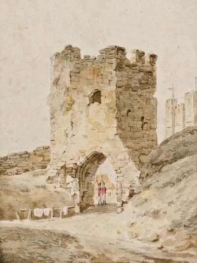 Två soldater i tjänst vid Dover Castle, ca 1805 (akvarell) av Amelia Long