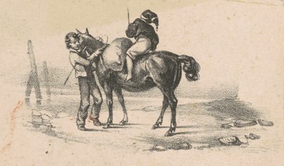 Ungdomar och en häst av American 19th Century