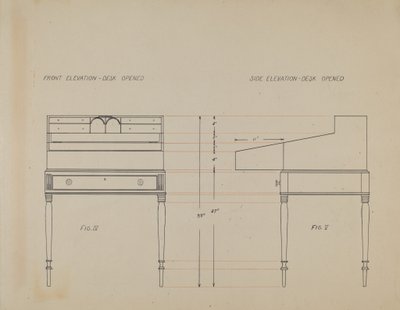 Skrivbord av American 20th Century