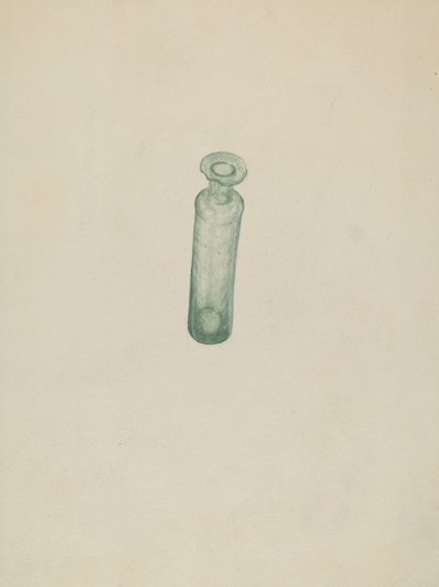 Medicinflaska av glas av American 20th Century
