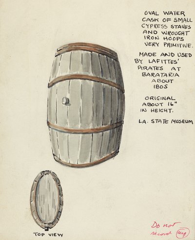 Oval vattenfat av American 20th Century