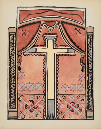 Skylt 13: Design med kors: Från portföljen "Spanska kolonialdesigner i New Mexico" av American 20th Century