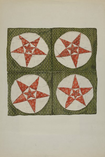 Quiltblock - Applique Star av American 20th Century