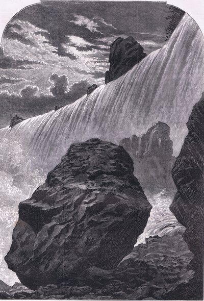 Niagara Falls, illustration från Cassells History of the United States publicerad av Cassell, Petter & Galpin, c.1900 (litho) av American English school