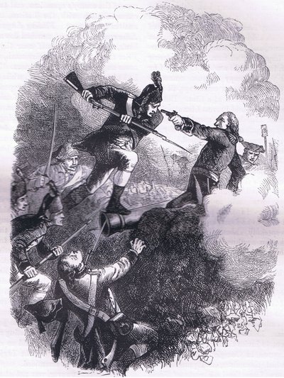 Anfallet på Stony Point, illustration från Cassells History of the United States publicerad av Cassell, Petter & Galpin, c.1900 (litho) av American English school